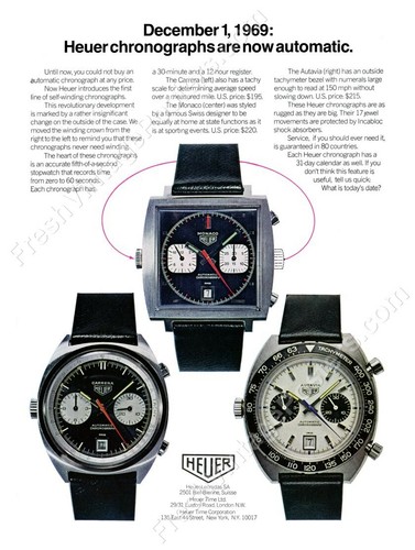 1960s heuer monaco carrera - monaco,