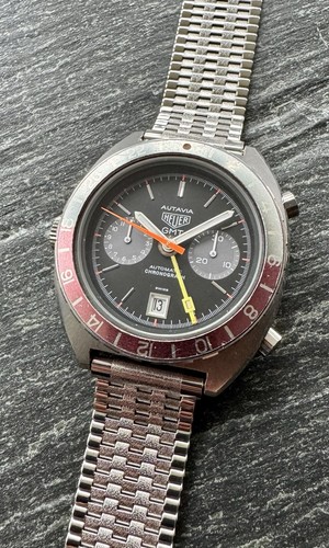 Vintage heuer autavia gmt - heuer,